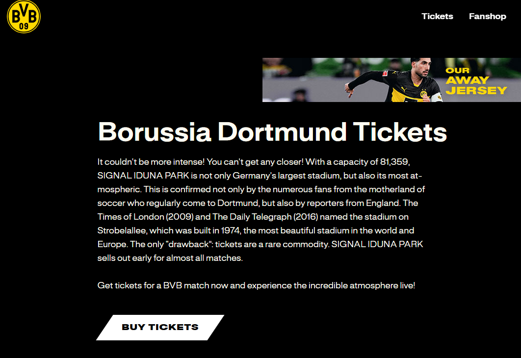 도르트문트 경기 티켓 공식 사이트 멤버십 가입하기