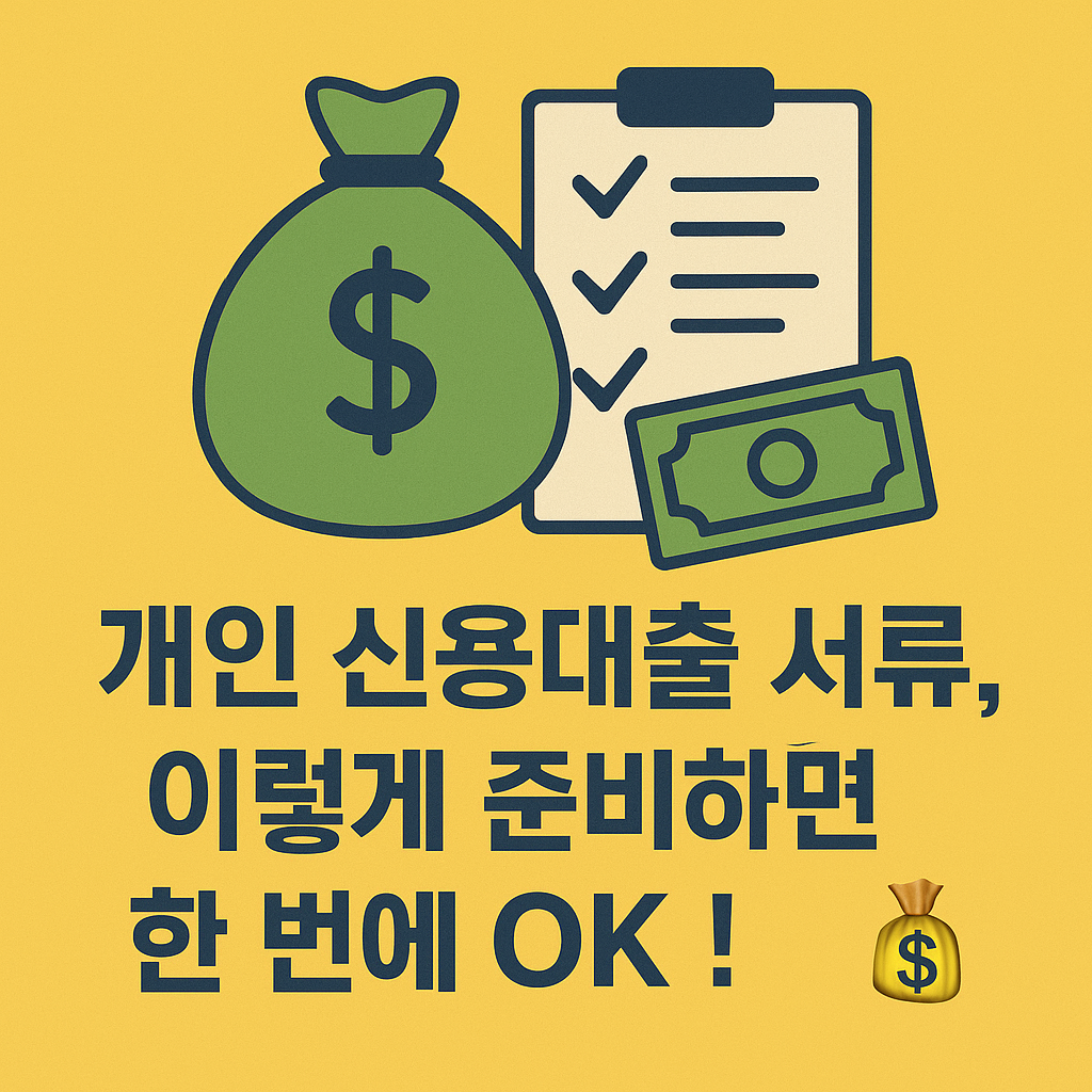 개인 신용대출 서류, 이렇게 준비하면 한 번에 OK! 💰