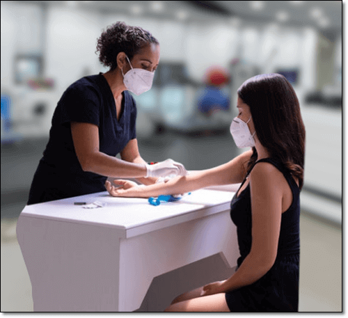 순환기 장애 여성 피검사