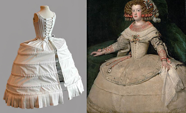 판니에 스커트와 코르셋