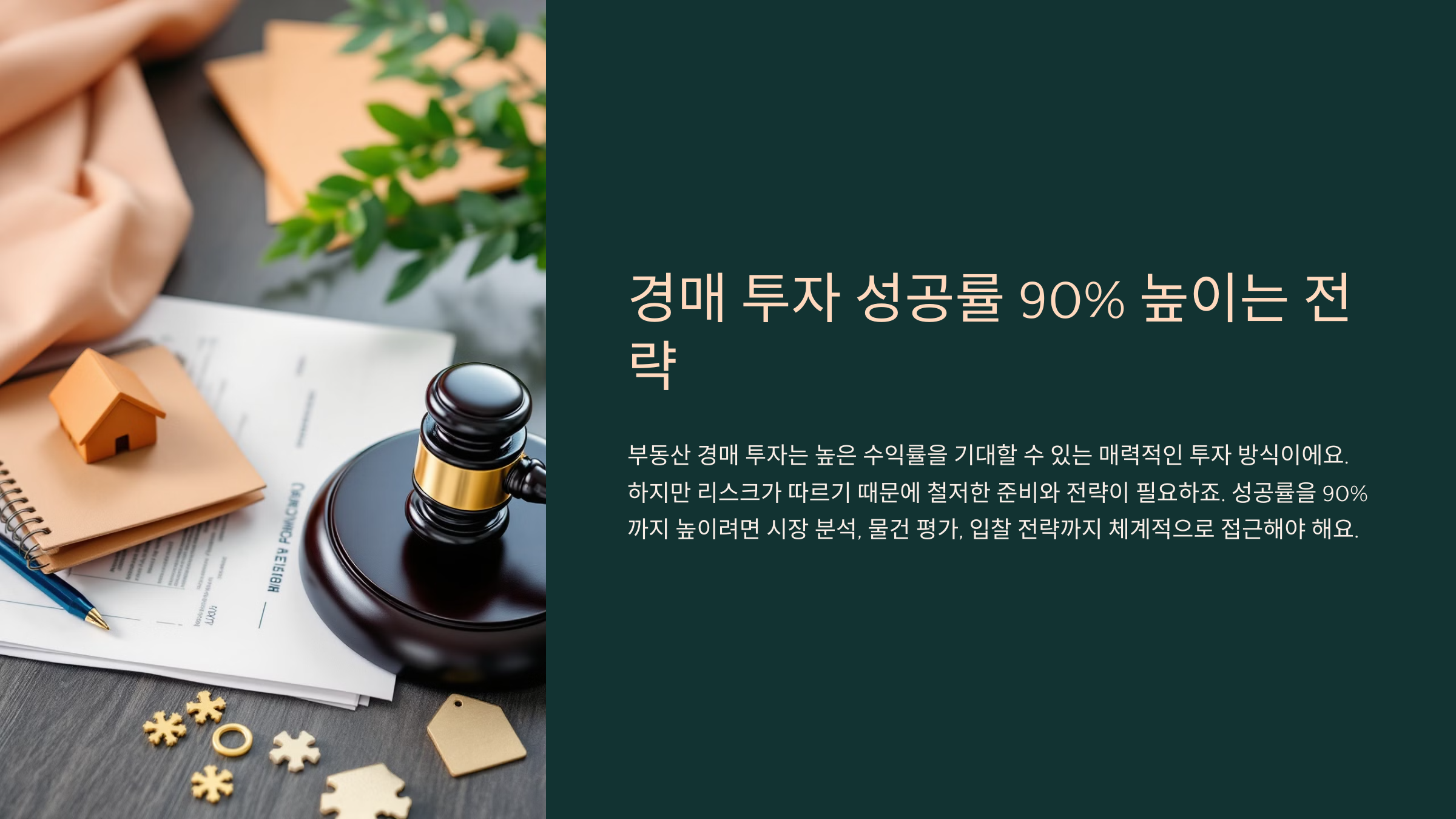 경매 투자 성공률 90% 높이는 전략