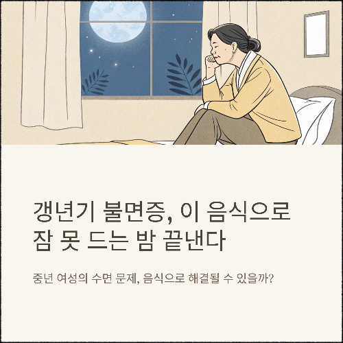 갱년기 불면증, 이 음식으로 잠 못 드는 밤 끝낸다