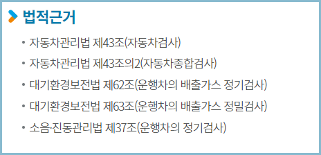 자동차검사-법적근거