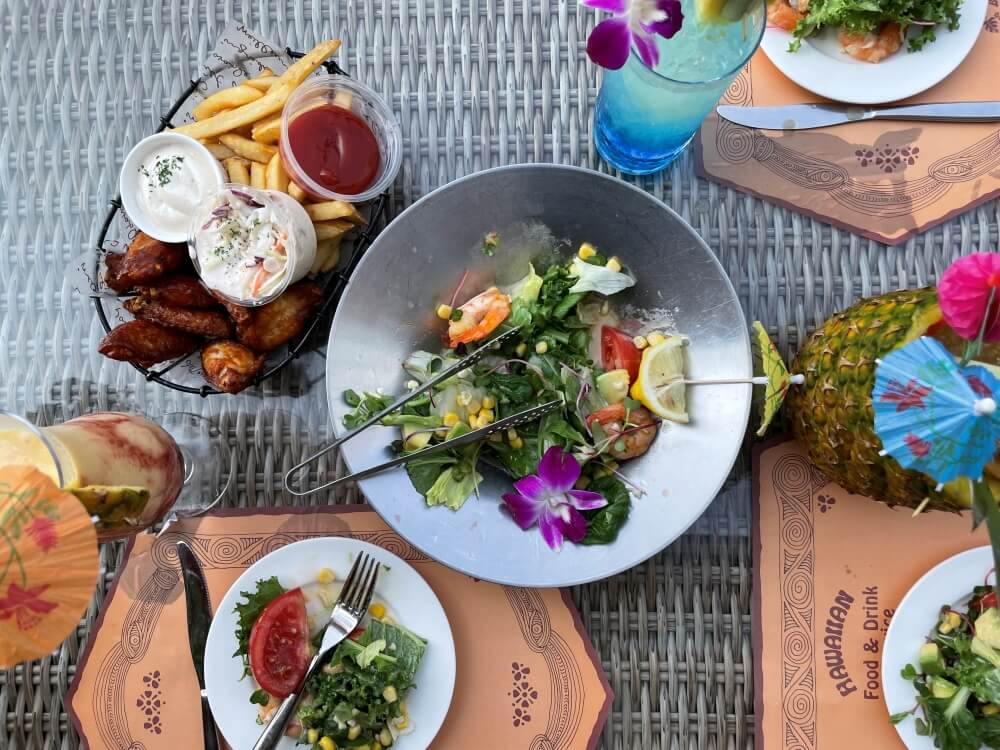 봉주르하와이-주문한-메뉴-모습