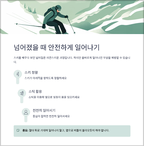 넘어졌을 때 일어나기