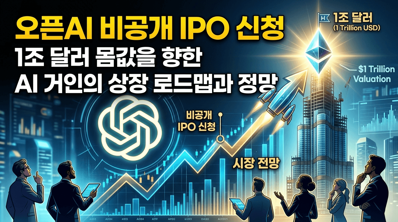오픈AI 비공개 IPO 신청, 1조 달러 몸값을 향한 AI 거인의 상장 로드맵과 시장 전망