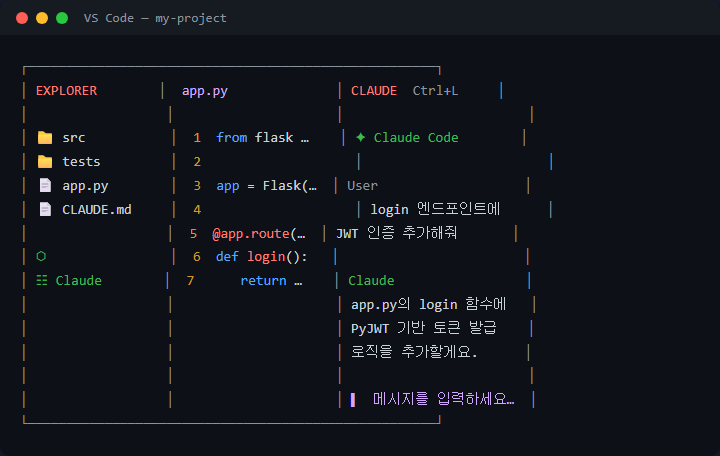 VS Code Claude Code 대화창 열고 첫 코드 만들어보기