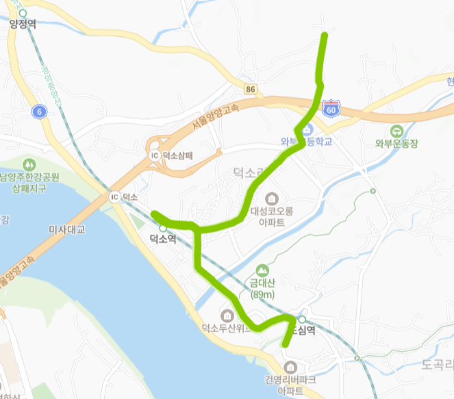 남양주-88번-버스-노선-지도