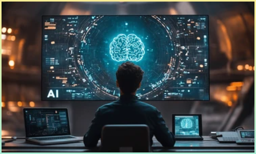 빅데이터와 인공지능, 두뇌 인공지능과 관련이 있는 것을 시각적으로 표현한 사진