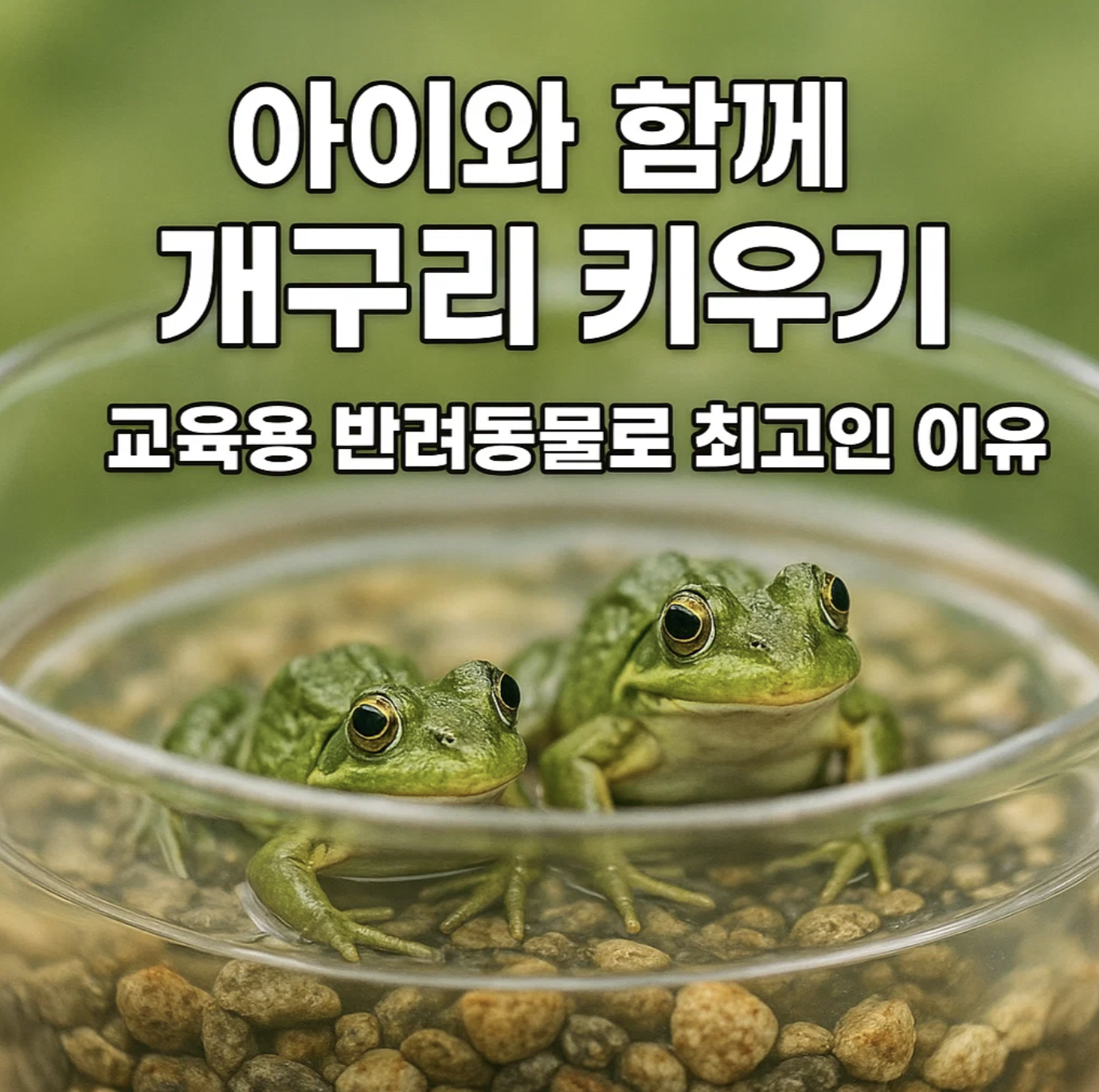아이와 함께 개구리키우기, 교육용 반려동물로 최고인 이유