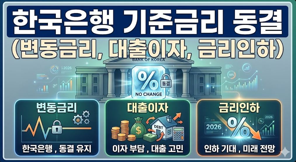 한국은행 금리동결 포스팅 썸네일 사진