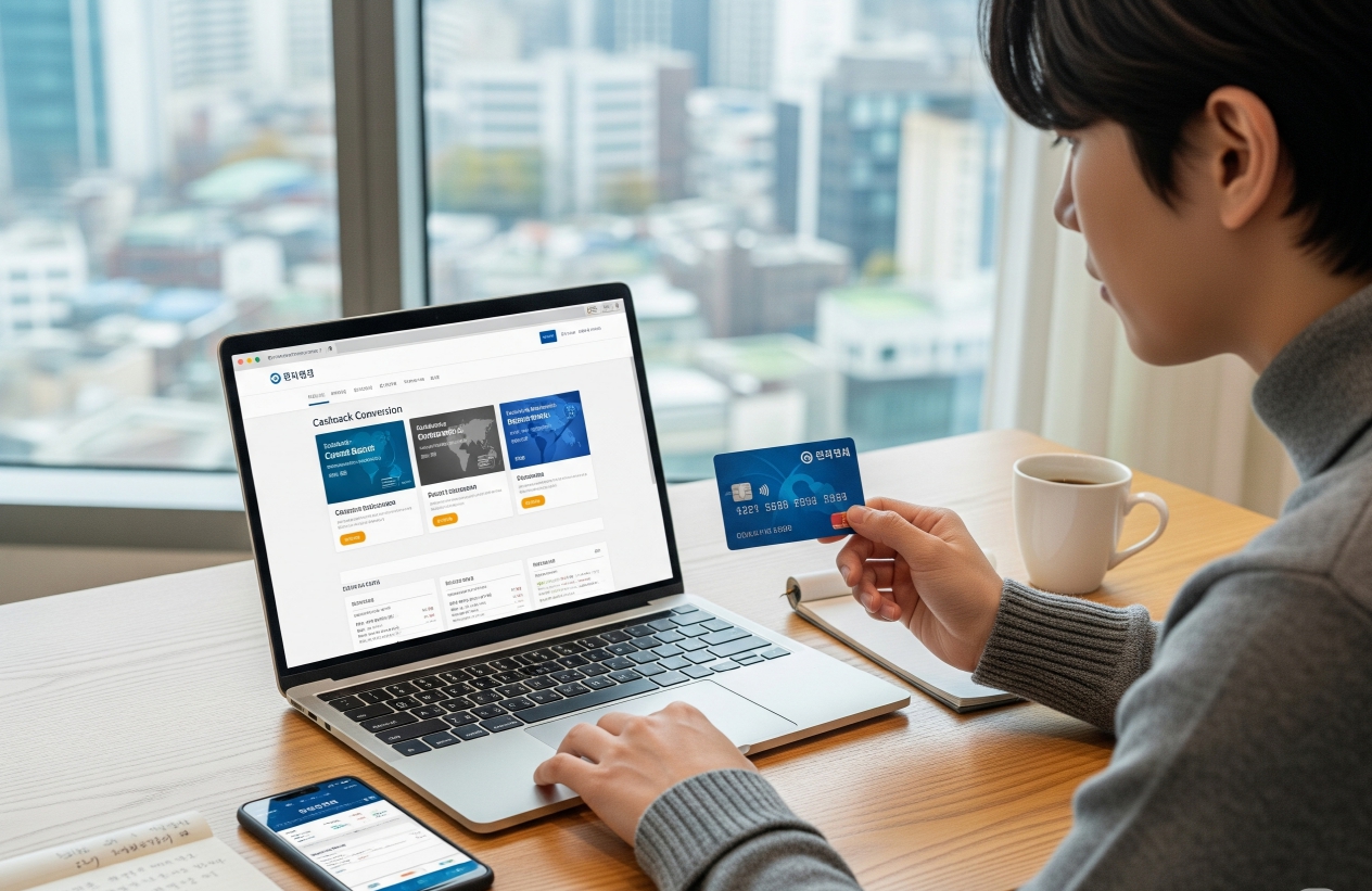 카드 포인트 현금으로 전환하는 이미지