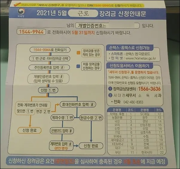 근로장려금-안내문