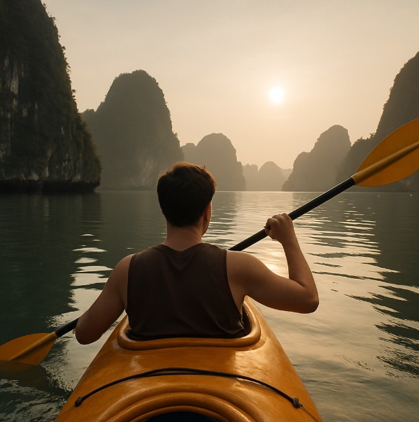 하롱베이 카약 수상 여행