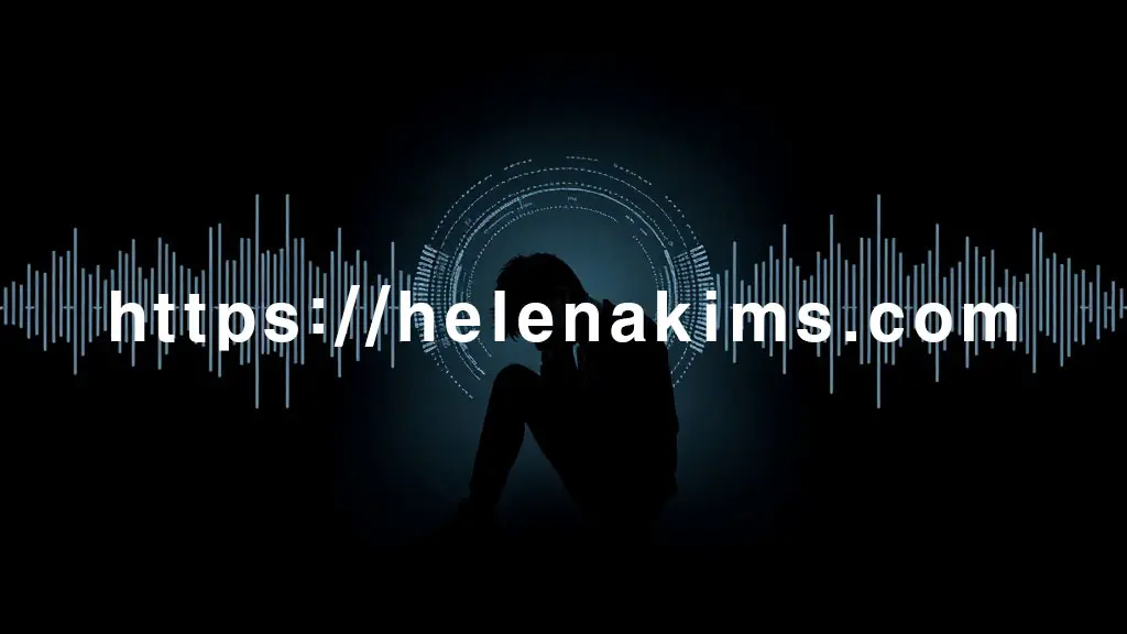 어둡고 깊은 배경 속 웅크리고 앉은 남성, 귀 부분에서는 혼란스럽고 불규칙한 '삐~' 소리 파동이 마치 족쇄처럼 감싸며, 우울감, 불안감, 그리고 삶의 활력을 잃어버린 듯한 무기력함을 강렬하게 시각적으로 전달한 그래픽 이미지.