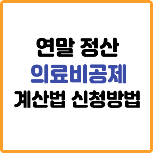 연말정산 의료비공제 계산법과 신청방법 관련 사진