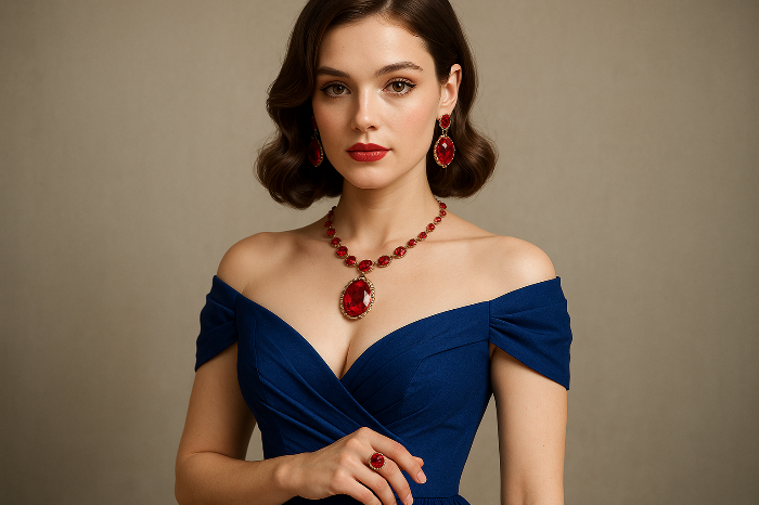 FW 드레스와 주얼톤 액세서리