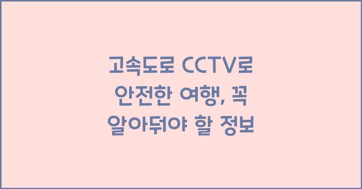 고속도로 cctv