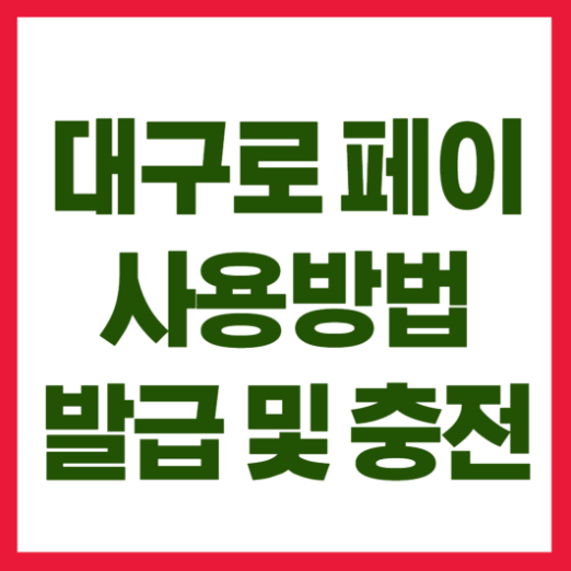 대구로페이 카드 사용