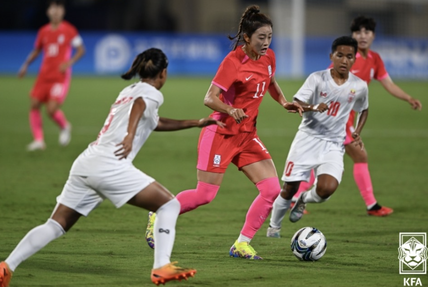 대한민국 여자 축구 대표팀 활약 모습