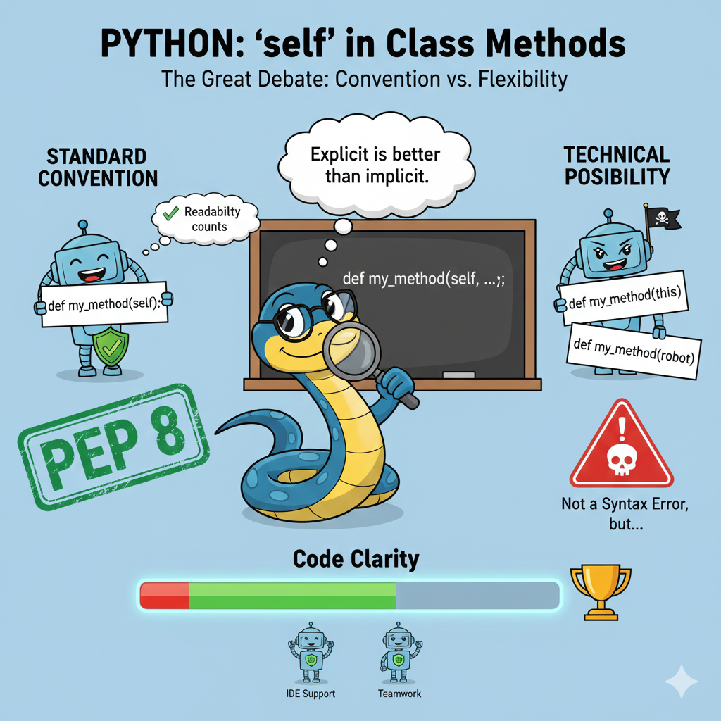 클래스 메서드 self 명칭 변경