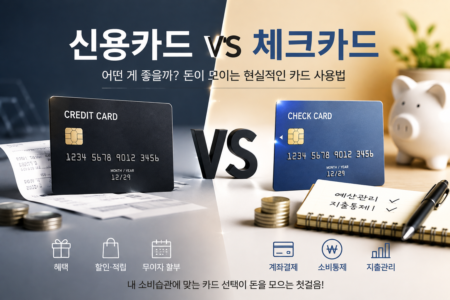 신용카드 vs 체크카드
