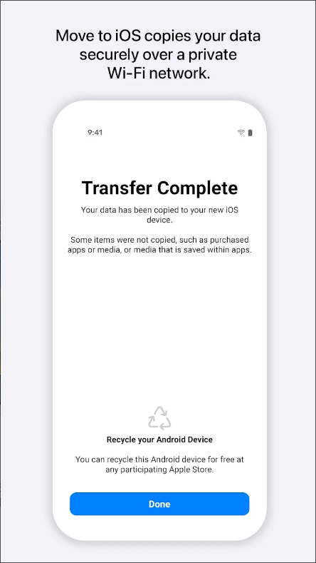 iOS로 이동 어플, 안드로이드(Android) 기기에서 콘텐츠를 iOS 이동하기