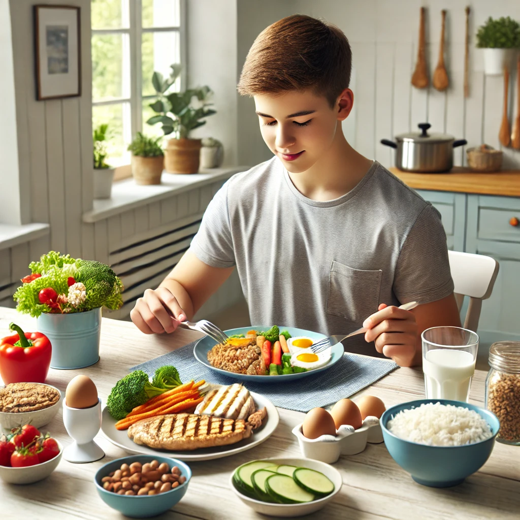청소년의 성장 발달의 균형 잡힌 식단 이미지