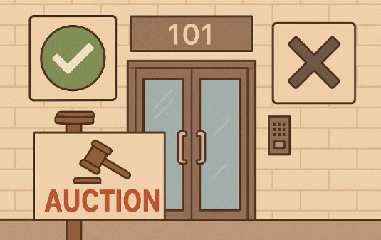 공동현관 유무와 낙찰가, 경매