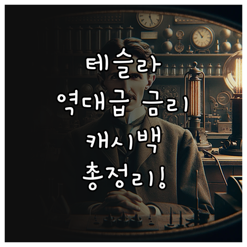 테슬라 카드사 할부 금리 비교와 오토..