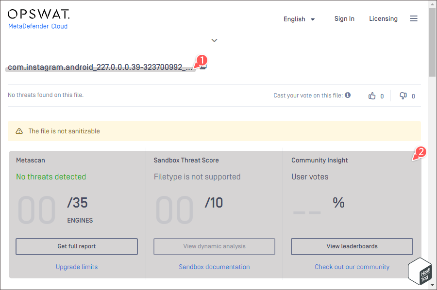 35개 안티 바이러스 엔진