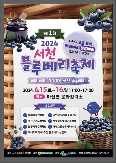 제1회 서천 블루베리 축제 포스터