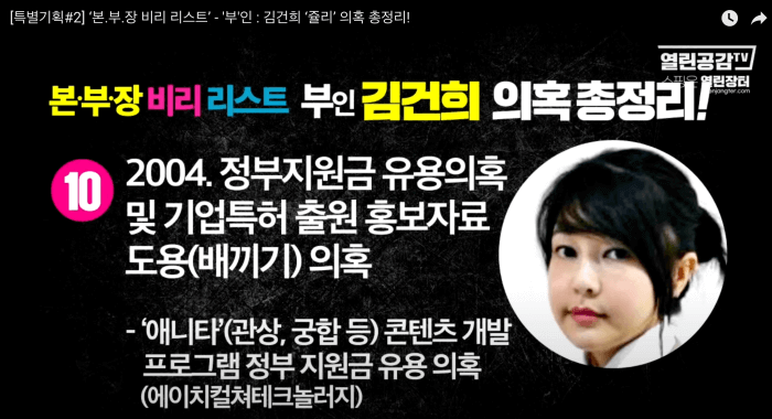 김건희 윤석열 최은순 장모 가족관련 의혹 리스트
