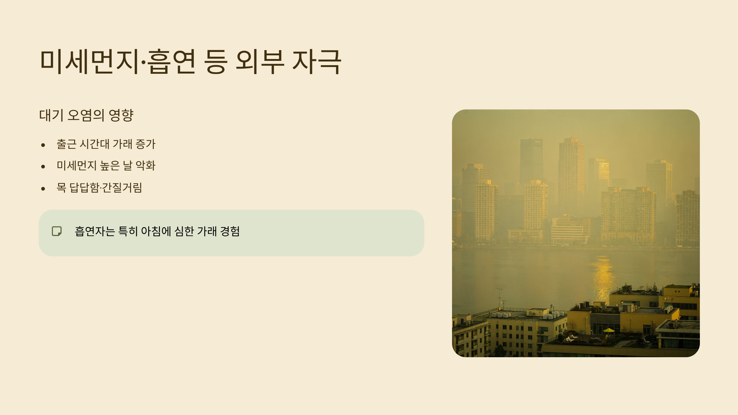 가래가 생기는 원인 미세먼지 흡연