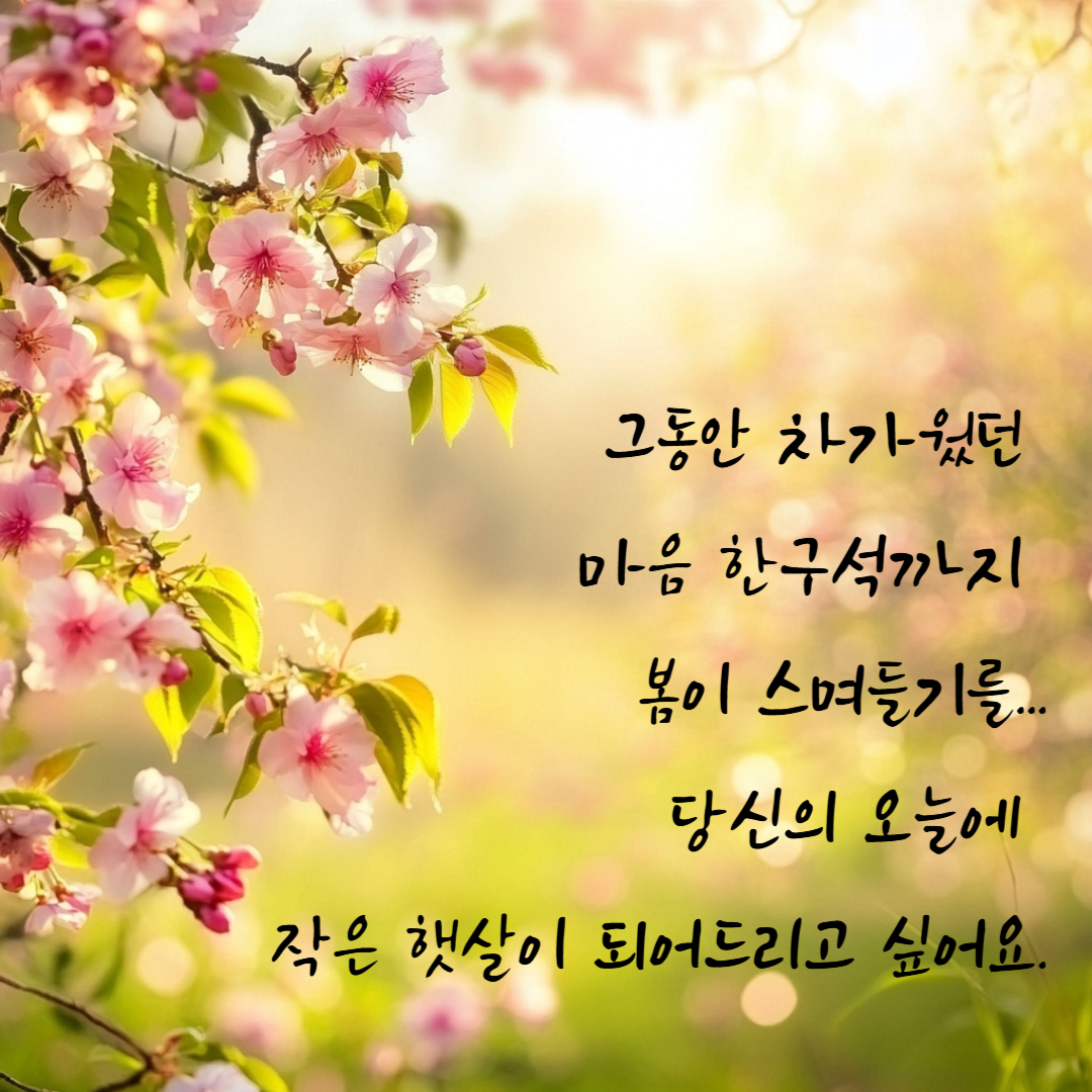 봄 인사 이미지