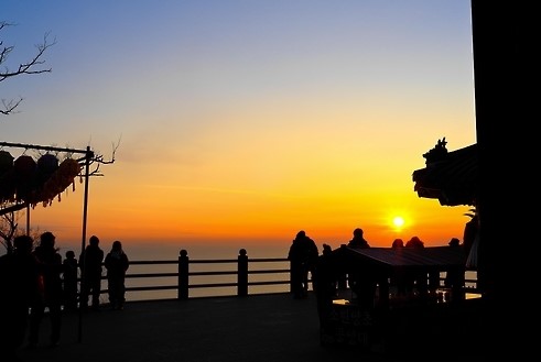 여수-향일암-일출풍경