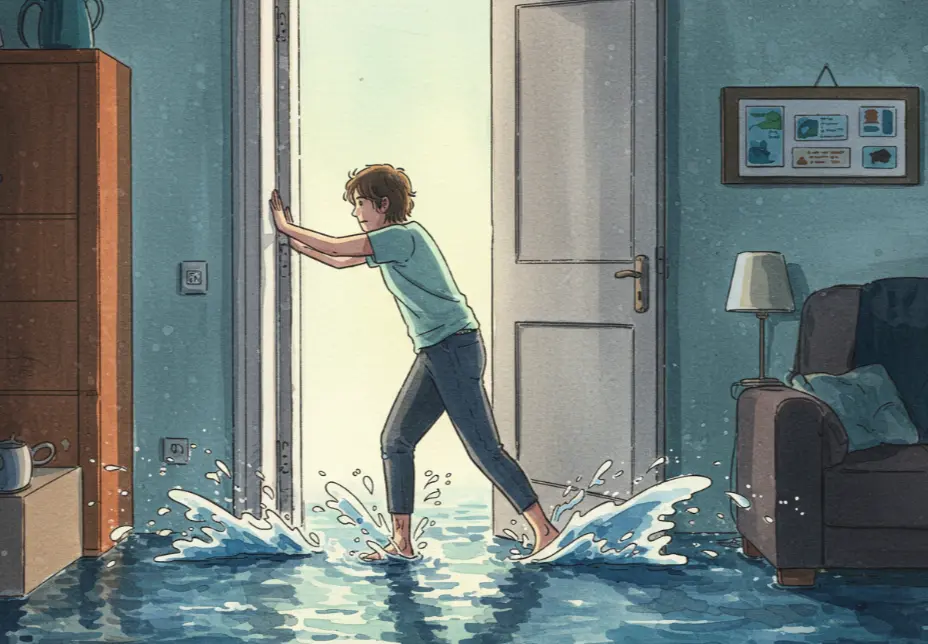 방에 물이 차서 밀어내는 꿈 해몽