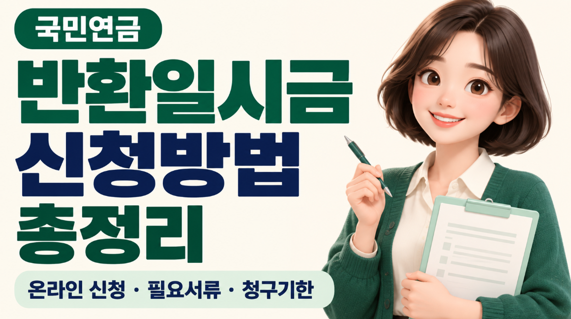 국민연금 반환일시금 신청방법 총정리|온라인 신청·필요서류·청구기한