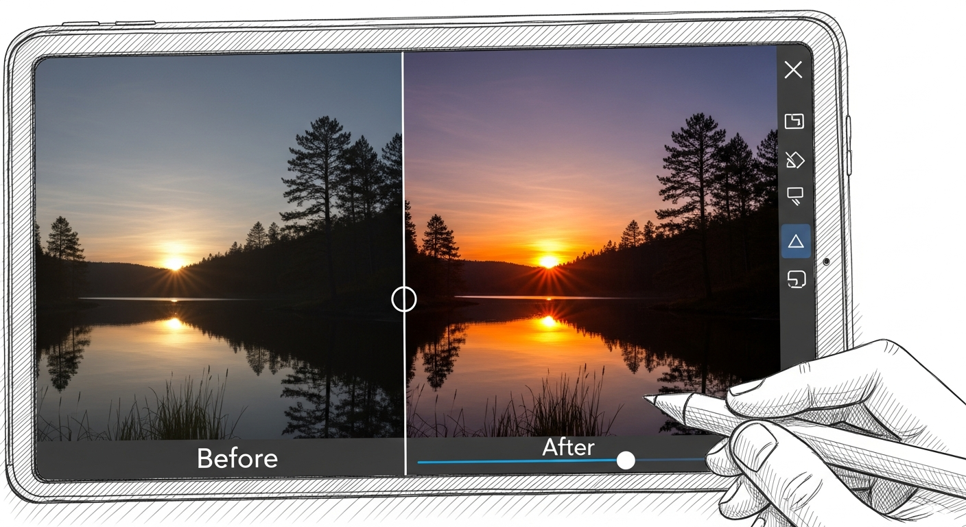 사진 보정 완성도