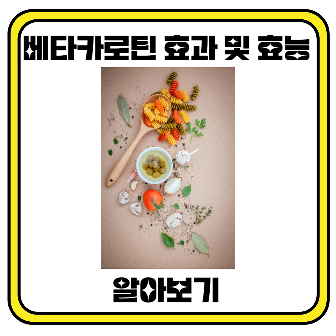 베타카로틴 효과 및 효능