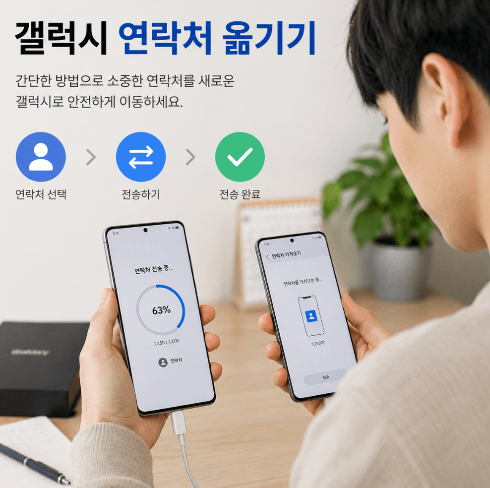 갤럭시 연락처 옮기는 방법
