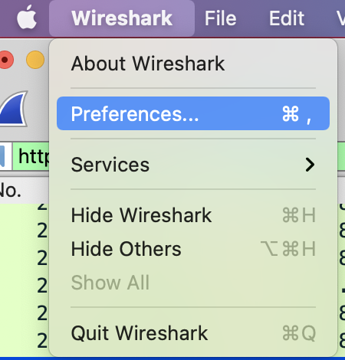 Wireshark Preferences