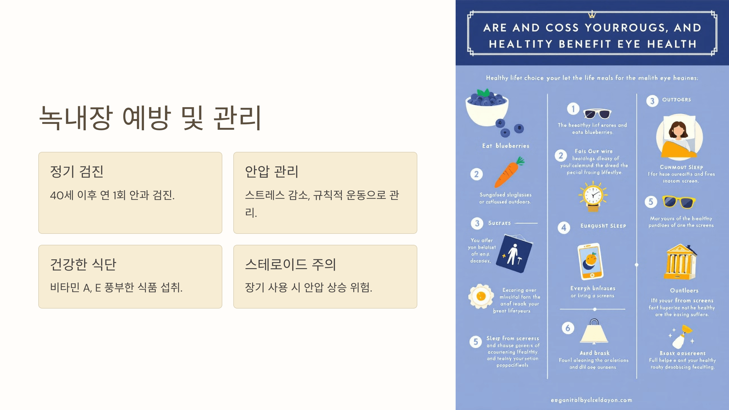 녹내장과 관련된 사진입니다.