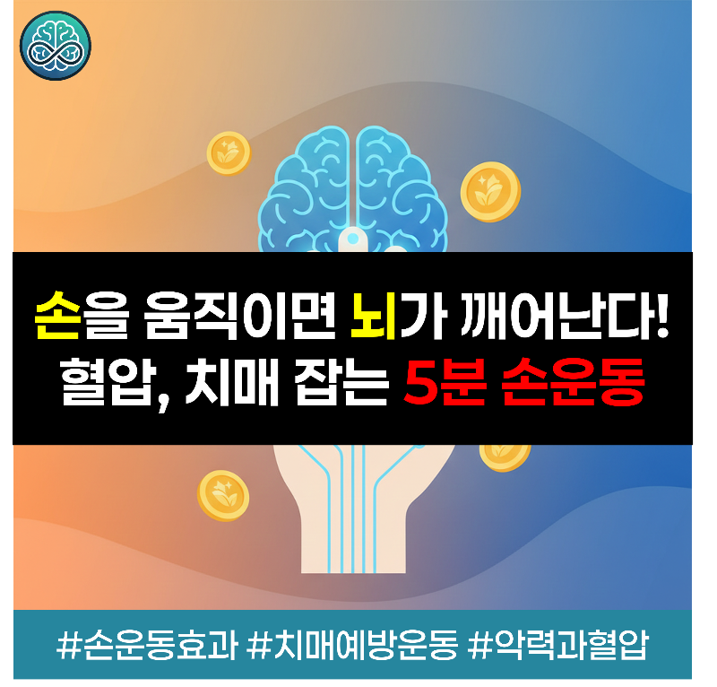 손가락 운동과 악력 강화가 대뇌 피질을 자극하여 인지 기능을 향상시키고, 혈관 유연성을 높여 혈압 감소에 도움을 주는 과학적 원리와 실천 루틴