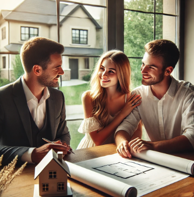 집을 고르고 있는 신혼부부