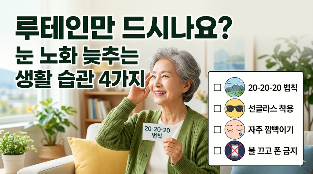 눈 노화 늦추는 의외의 생활 습관 4가지