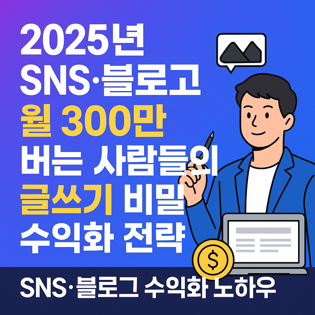 2025년 SNS·블로그로 월 300만 버는 사람들의 글쓰기 비밀과 수익화 전략