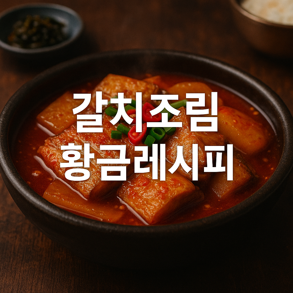 갈치조림 황금레시피