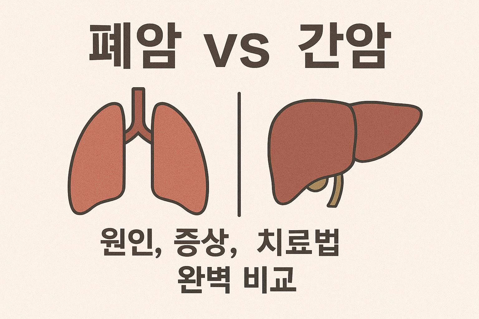 폐암 vs 간암 (원인, 증상, 치료법 완벽 비교)