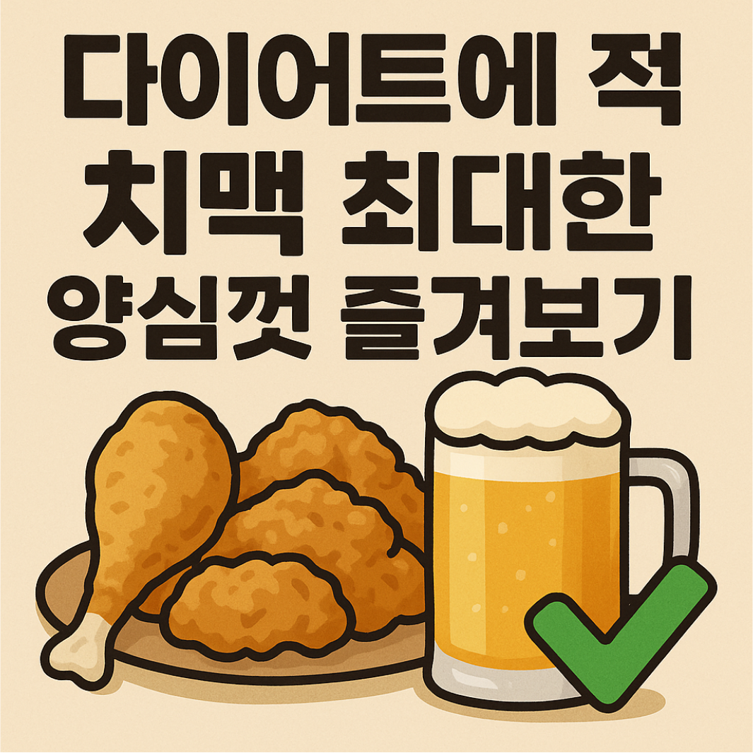 다이어트에 적 치맥. 최대한 양심껏 즐기기